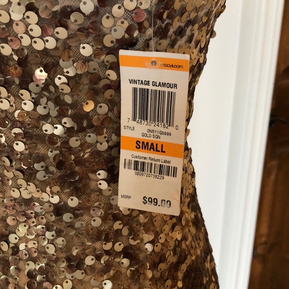 INC International Concepts Gold sequined dress NWT - Picture 5 of 6